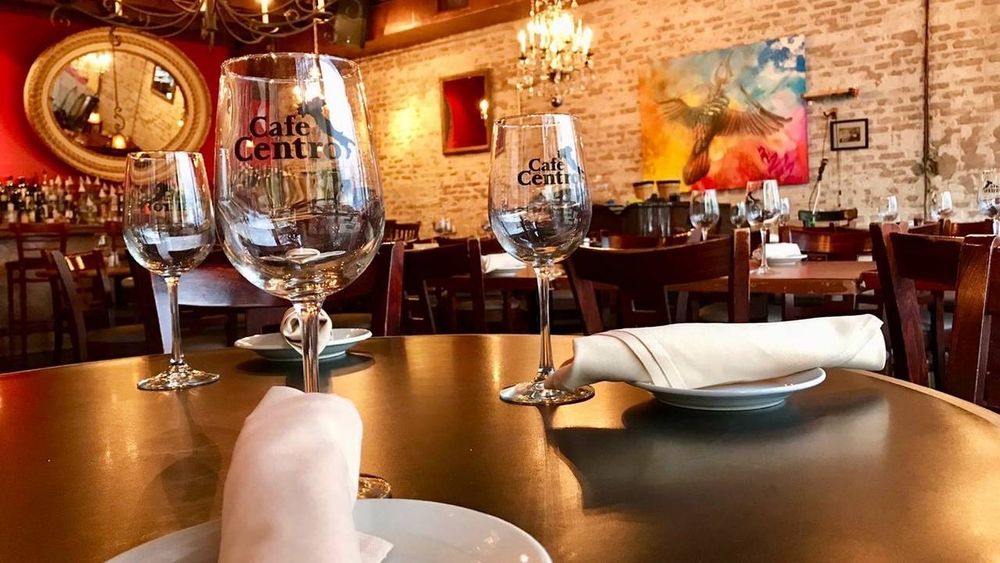 Dining room and live music setting at Cafe Centro WPB