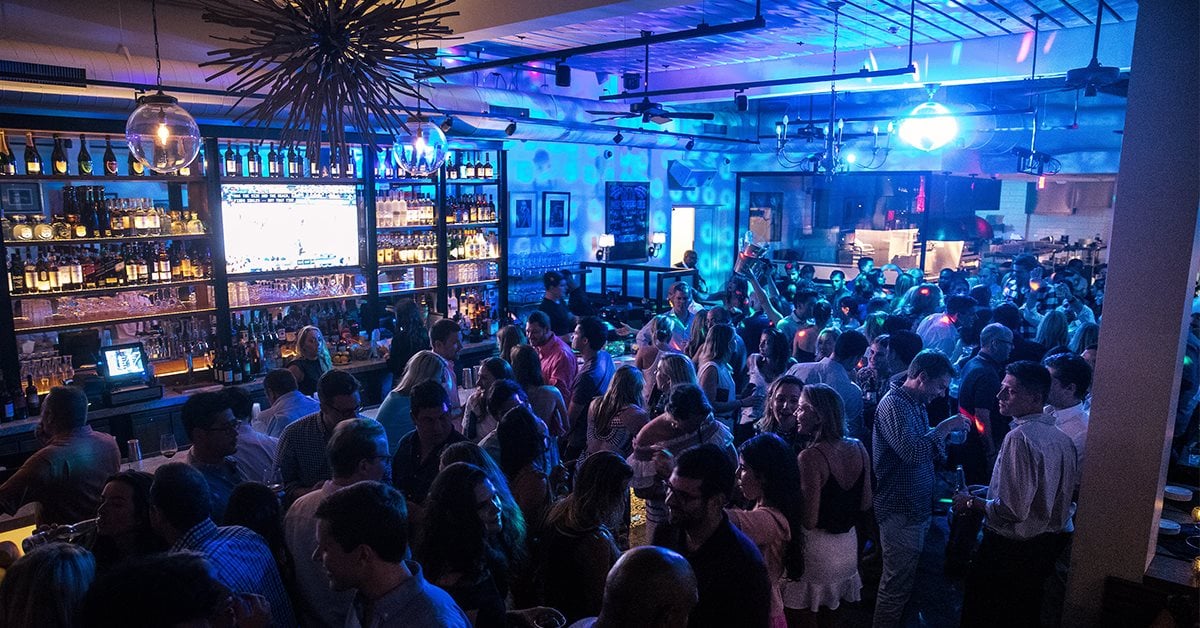 Cucina Palm Beach DJ night — music, dancing, and nightclub atmosphere