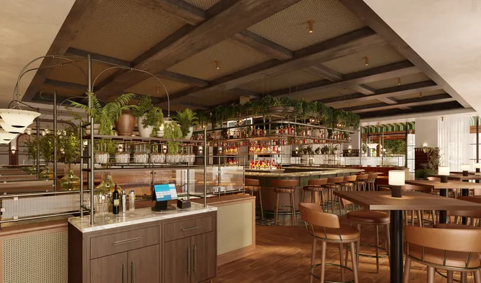 Del Mar Mediterranean seafood dining room in West Palm Beach's Nora District