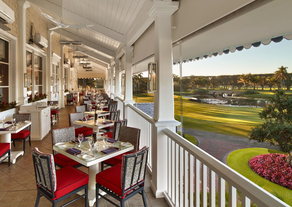 Flagler Steakhouse outdoor terrace overlooking the golf course