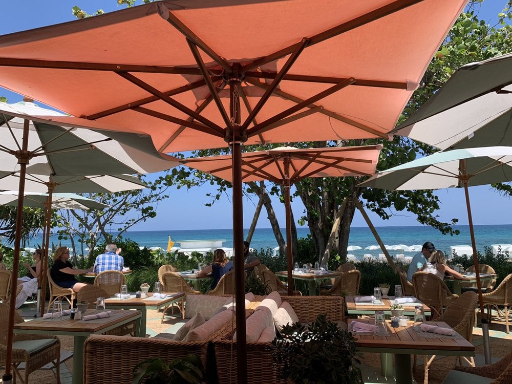 Oceanfront dining at Seaway at Four Seasons Palm Beach