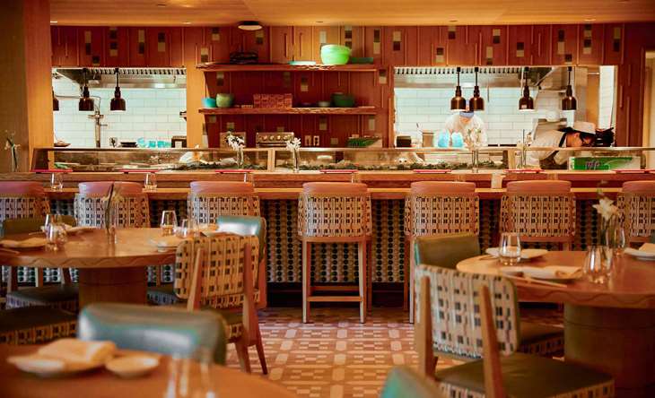 The Dining Room at Palm House — Japanese-Peruvian dining over the pool deck